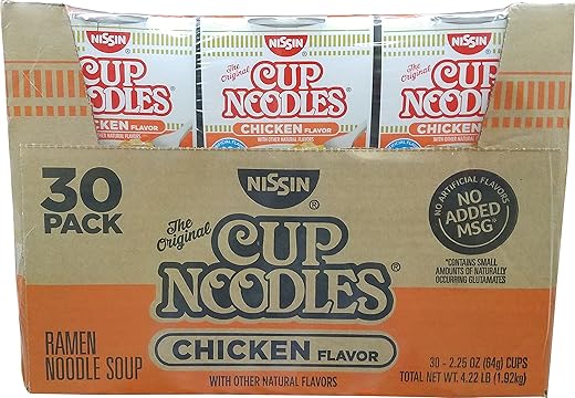 Nissin Chicken Cup Noodles 30-Pack